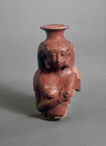 Anthropomorphic Vase Depicting a Woman Breastfeeding, Possibly the Goddess Isis